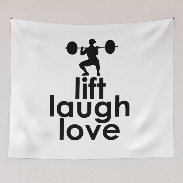 Artikelvorschau, Lift Laugh Love - Weightlifting Girls entworfen und verkauft von HalpinDesign.