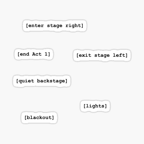 Musical Theatre script sticker pack Sticker