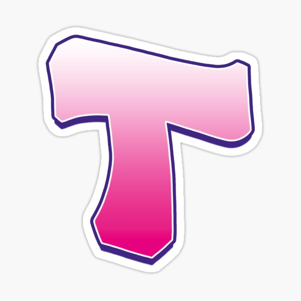 Letter T Pink Sticker