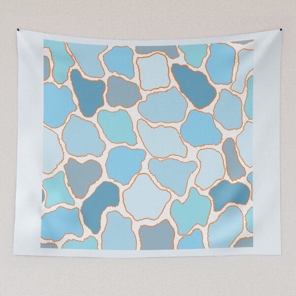 Item preview, DIGITAL TRENDS PASTEL BLUES giraffe print designed and sold by THE AMERICAN TEEVANGELIST.