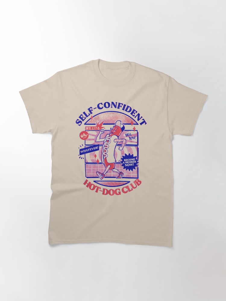 Alternate view of Self-Confident Hot-Dog Club Classic T-Shirt
