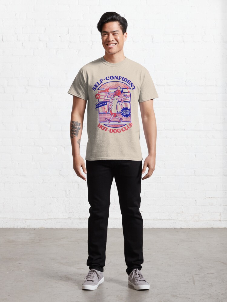 Alternate view of Self-Confident Hot-Dog Club Classic T-Shirt
