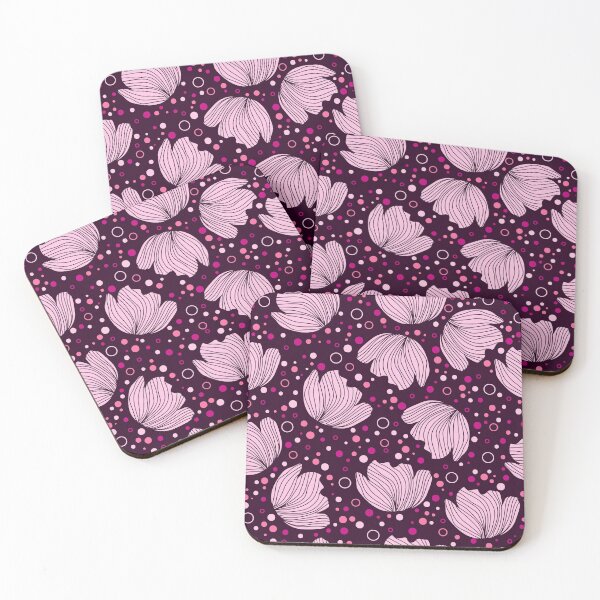 Item preview, Pattern design with flower silhouettes designed and sold by andrutza-design.