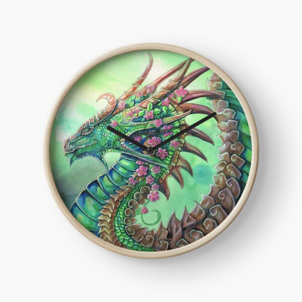 Emerald Spring Dragon Clock