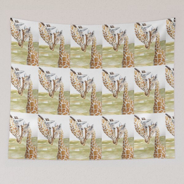 Item preview, Giraffe Mom and Baby in the veld designed and sold by Carol Lee Beckx.