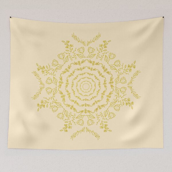 Item preview, Cream and Gold Flower Mandala 1 designed and sold by Peace502.