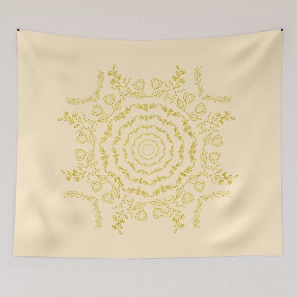 Item preview, Cream and Gold Flower Mandala 2 designed and sold by Peace502.