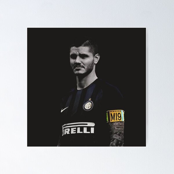  Mauro Icardi FC Inter Milan Poster, Football Print