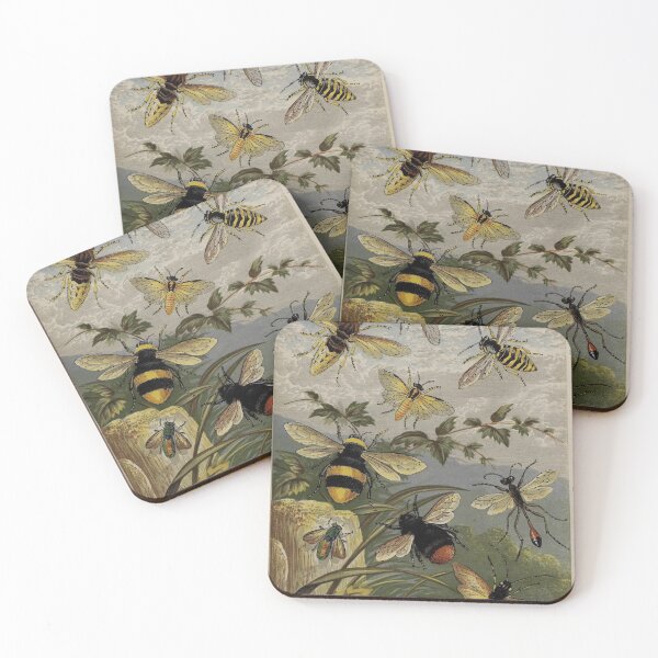 Item preview, Vintage English Bees & Insects c:1877 designed and sold by joyousEarth.