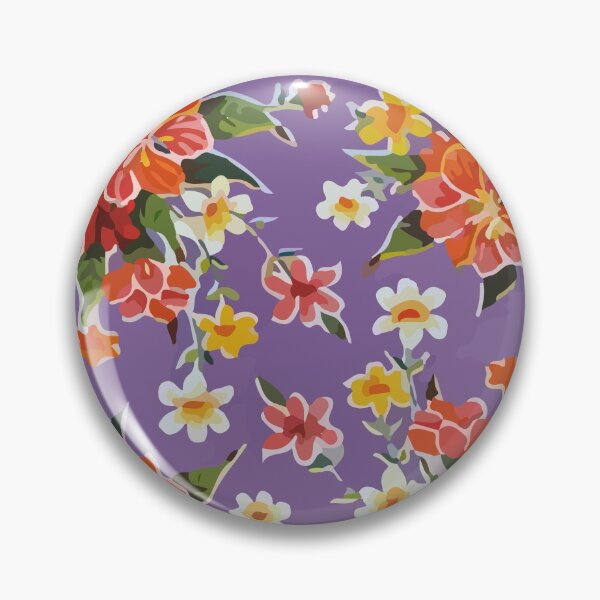 Item preview, Red flowers lilac mexican oilcloth designed and sold by T-Mex.