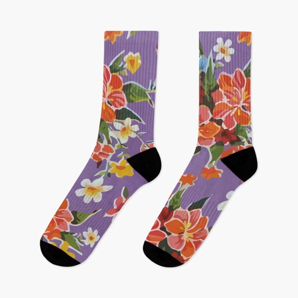 Item preview, Red flowers lilac mexican oilcloth designed and sold by T-Mex.