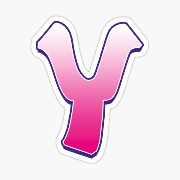 Letter Y Pink Sticker