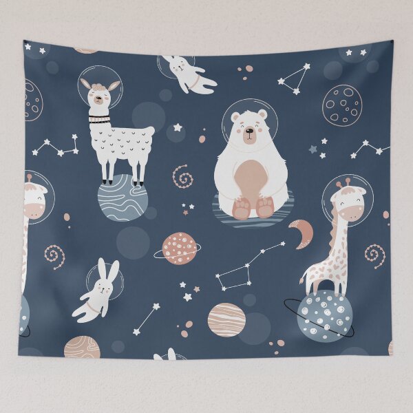 Item preview, Cute pattern with space animals designed and sold by della95.