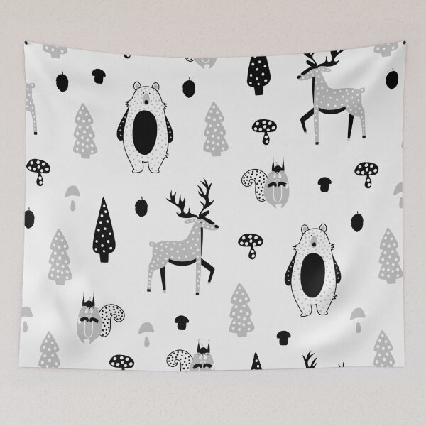 Item preview, Cute pattern with pink deer, bear, squirrel designed and sold by della95.
