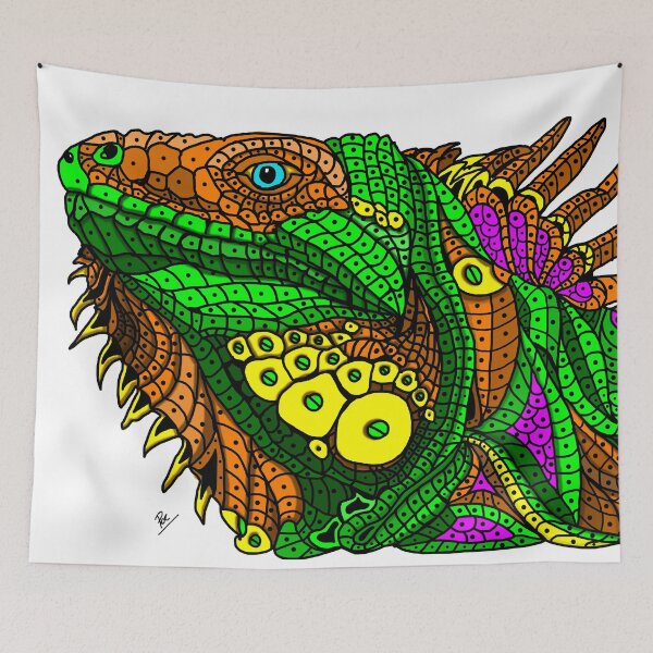 Item preview, Author's Colored Green Iguana designed and sold by AriArt78.