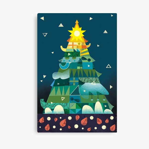 Seasonal Postcard Canvas Print