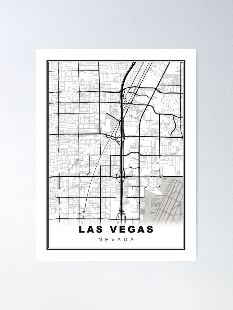Map of Las Vegas, Nevada iPhone Case - Blanc Space