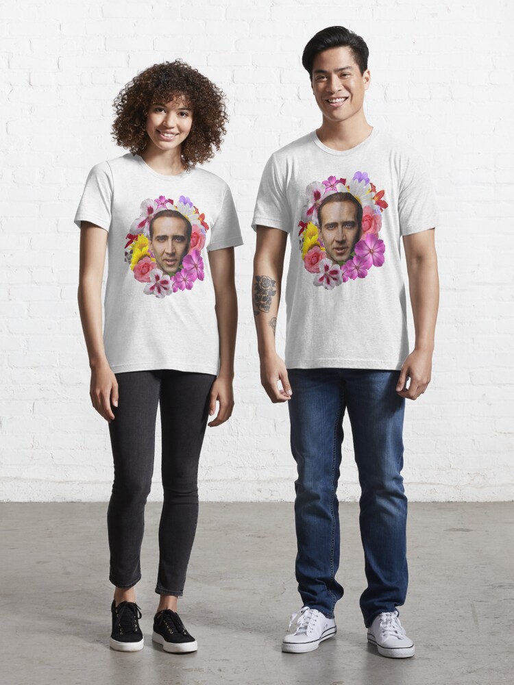 Nicolas Cage - Floral Essential T-Shirt for Sale by GoofballGear