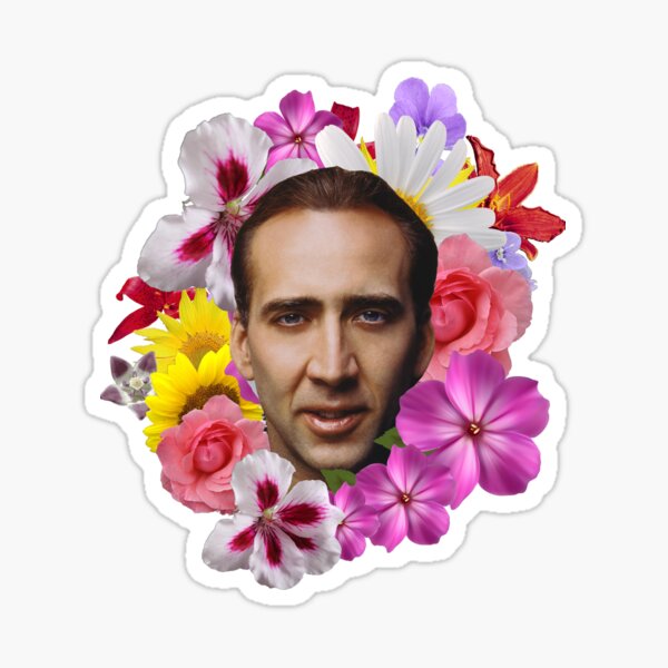 Item preview, Nicolas Cage - Floral designed and sold by GoofballGear.