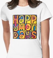 Glückliches Montag-Logo Tailliertes T-Shirt
