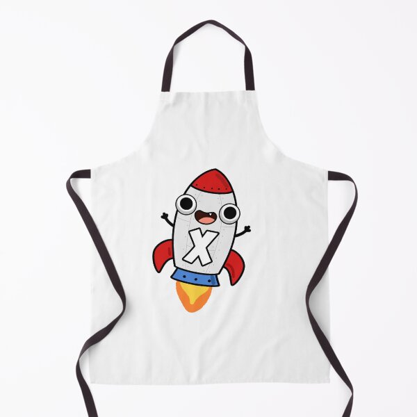 Aperçu de l'œuvre Fusée spatiale mignonne Monogram X créée et vendue par kidsmonogram.