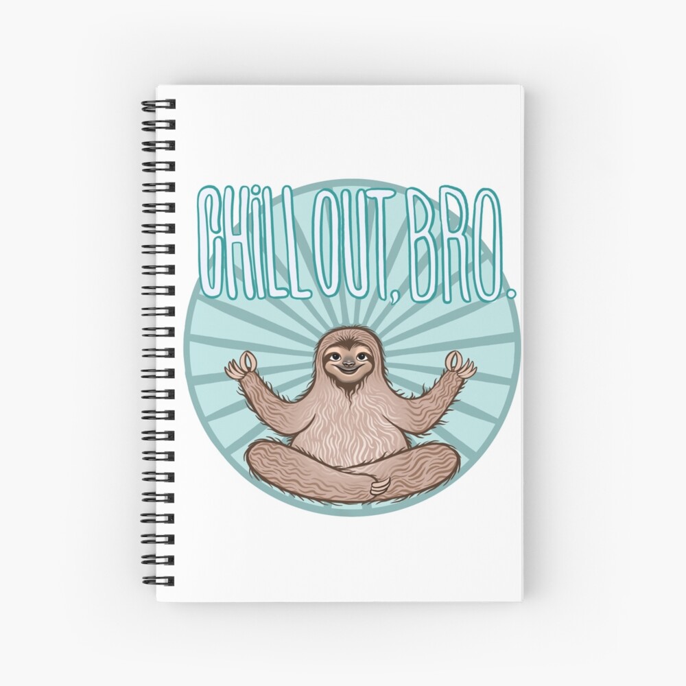 Chill Out Sloth Spiral Notebook