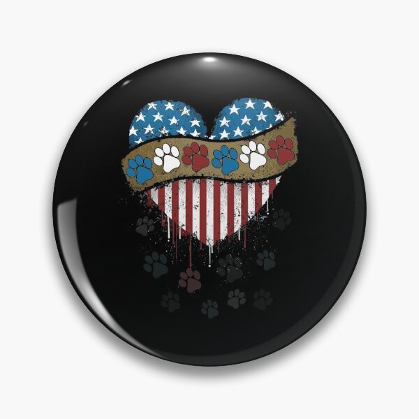 Item preview, I Love Dog Paw Print Heart USA Flag Independence Day 4th Of July designed and sold by BaseStore.