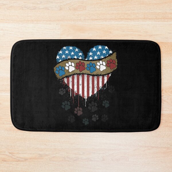 Item preview, I Love Dog Paw Print Heart USA Flag Independence Day 4th Of July designed and sold by BaseStore.