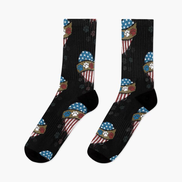 Item preview, I Love Dog Paw Print Heart USA Flag Independence Day 4th Of July designed and sold by BaseStore.