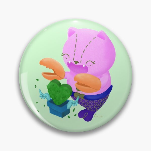 Item preview, Cancer Horoscope Cat Mermaid Gardener Pruning Heart Topiary designed and sold by ukulumin.