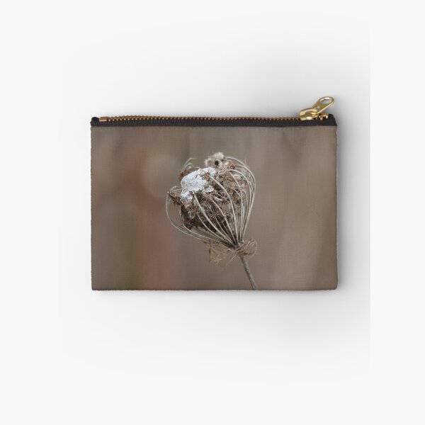 Item preview, Snow on Queen Anne's Lace in Winter designed and sold by LisaNaturePhoto.