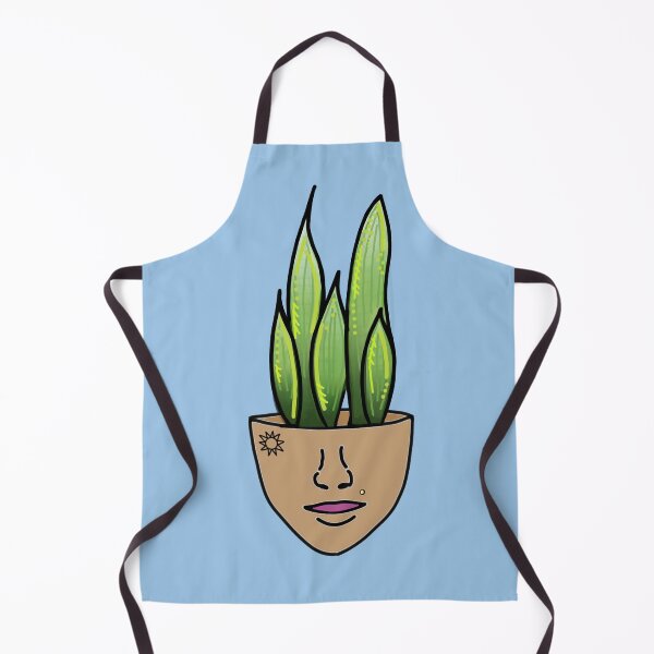 Artikelvorschau, PlantLover, Schlangenpflanze Person Mit Gesicht Tattoos, Blau entworfen und verkauft von 10pmCreations.