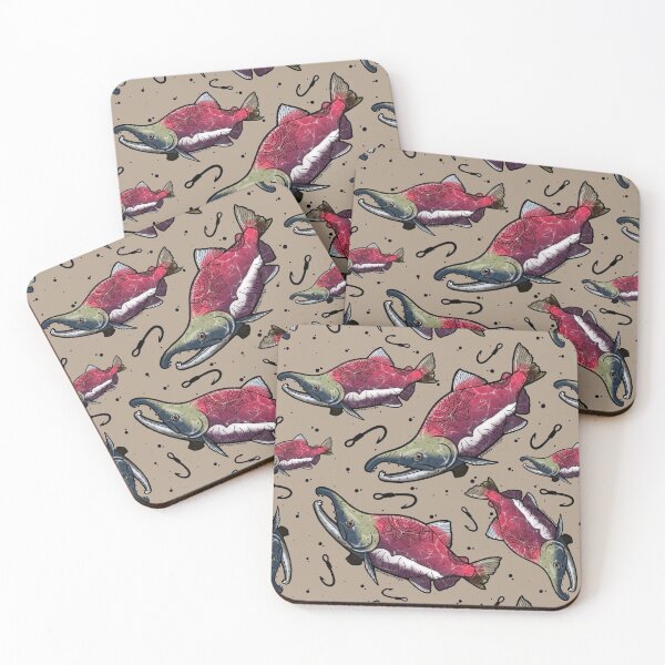 Item preview, Salmon Swimming designed and sold by Artbybrittneyk.