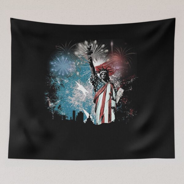 Item preview, Lady Liberty Fireworks independence Day 4th Of July USA designed and sold by BaseStore.