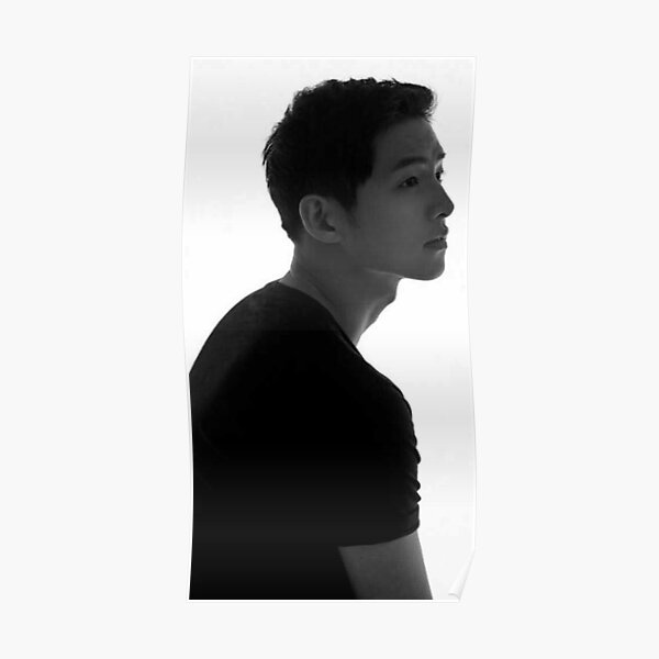 Song Joong Ki Black And White Poster By K Artists Redbubble