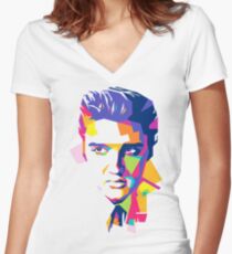 Elvis Presley Women's Fitted V-Neck T-Shirt