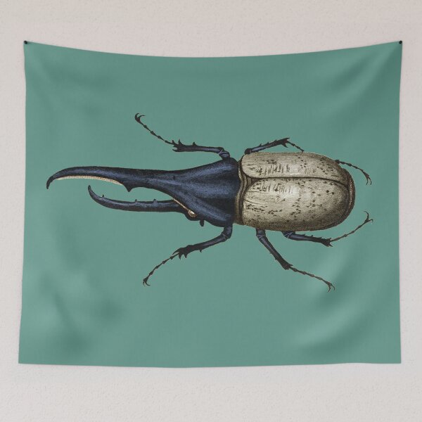 Item preview, Hercules Beetle, Antique Insect Illustration, Coleoptera, Dynastes hercules, Rhinoceros Beetle designed and sold by BeyondRecently.