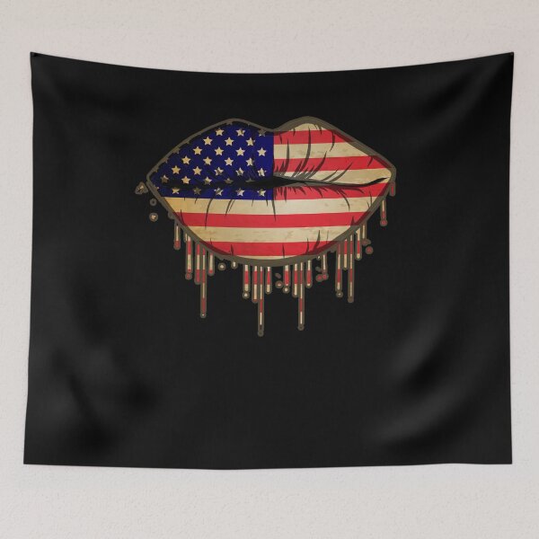 Item preview, US Flag Lips Independence Day 4th Of July designed and sold by BaseStore.