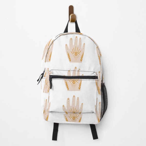 Item preview, Boho Aesthetic Hand with Eye Beige White Background designed and sold by DesignLabMedia.