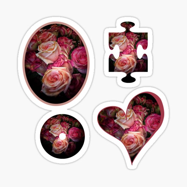 Will You Accept This Rose - Beautiful Dreamy Romantic Roses Sticker