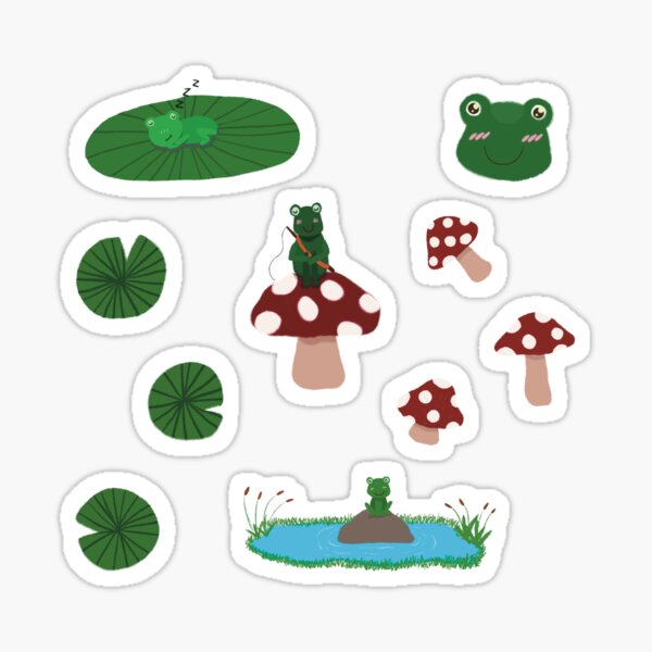 Cute Frogs Sticker Pack Sticker For Sale By Sunsideup Redbubble 0718