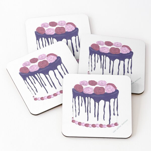 Item preview, Vanilla Cake with Rosettes and Drip designed and sold by cldcffsktchs.