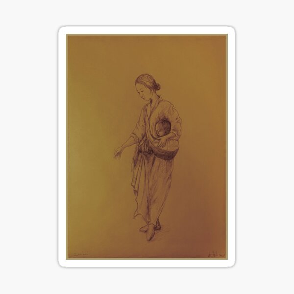 Eumoni Gold, Golden mother Traditional Print Sticker