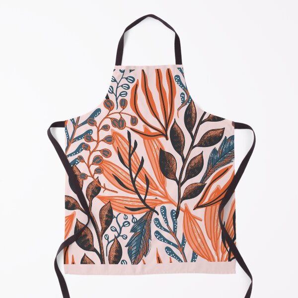 Item preview, Orange flower leaf pattern print - colorful floral design gifts designed and sold by RebelliousRosee.