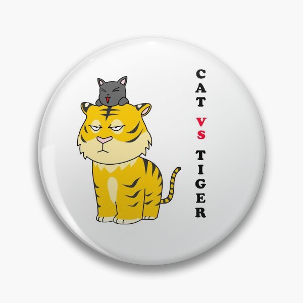 Item preview, cat vs tiger  cartoon cute design designed and sold by Panya-Design.