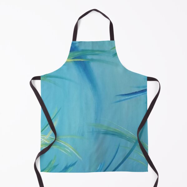 Item preview, Floating Leaves - Green Yellow and Blue Realistic Abstract Artwork designed and sold by Ilana Khoshsima.