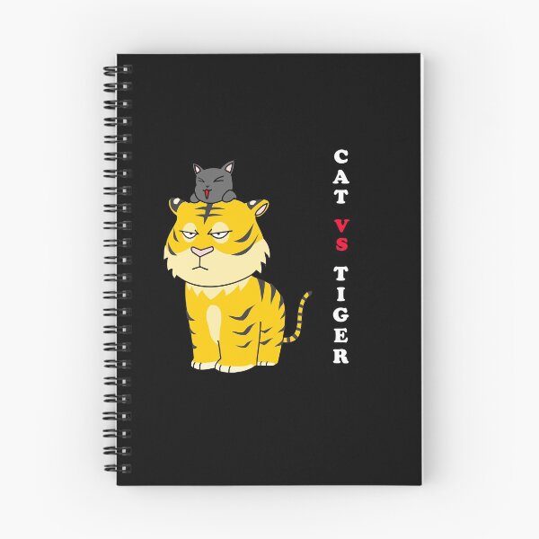 Item preview, cat vs tiger cartoon cute design 2 Black designed and sold by Panya-Design.