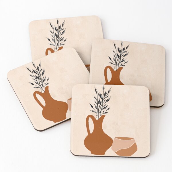 Item preview, Brown Potteries And Leaves designed and sold by ArunikaPrints.