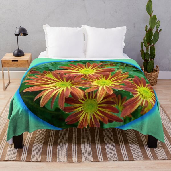 Item preview, Red Yellow Daisy Flowers and Green Leaves designed and sold by ThisNThatImages.