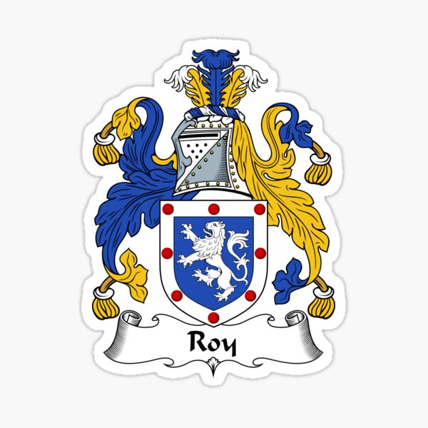 Pegatina «Escudo de armas Roy / Escudo de la familia Roy» de